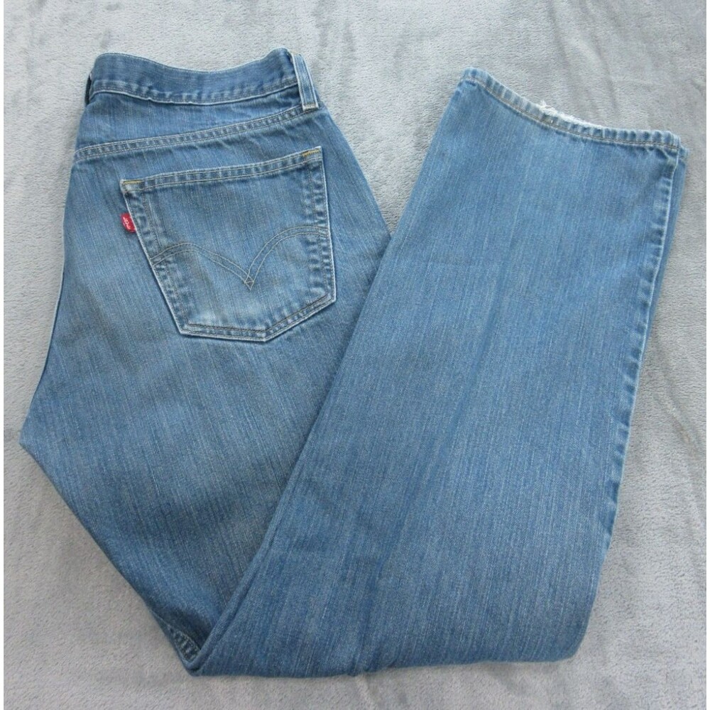 Levis 514 Jeans Mens 36x 32 (Actual 33 x29.5) Slim Straight Leg Blue